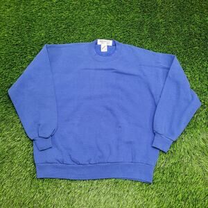 Vintage 80s JERZEES Blank Sweatshirt Women XL 23x25 Crop USA